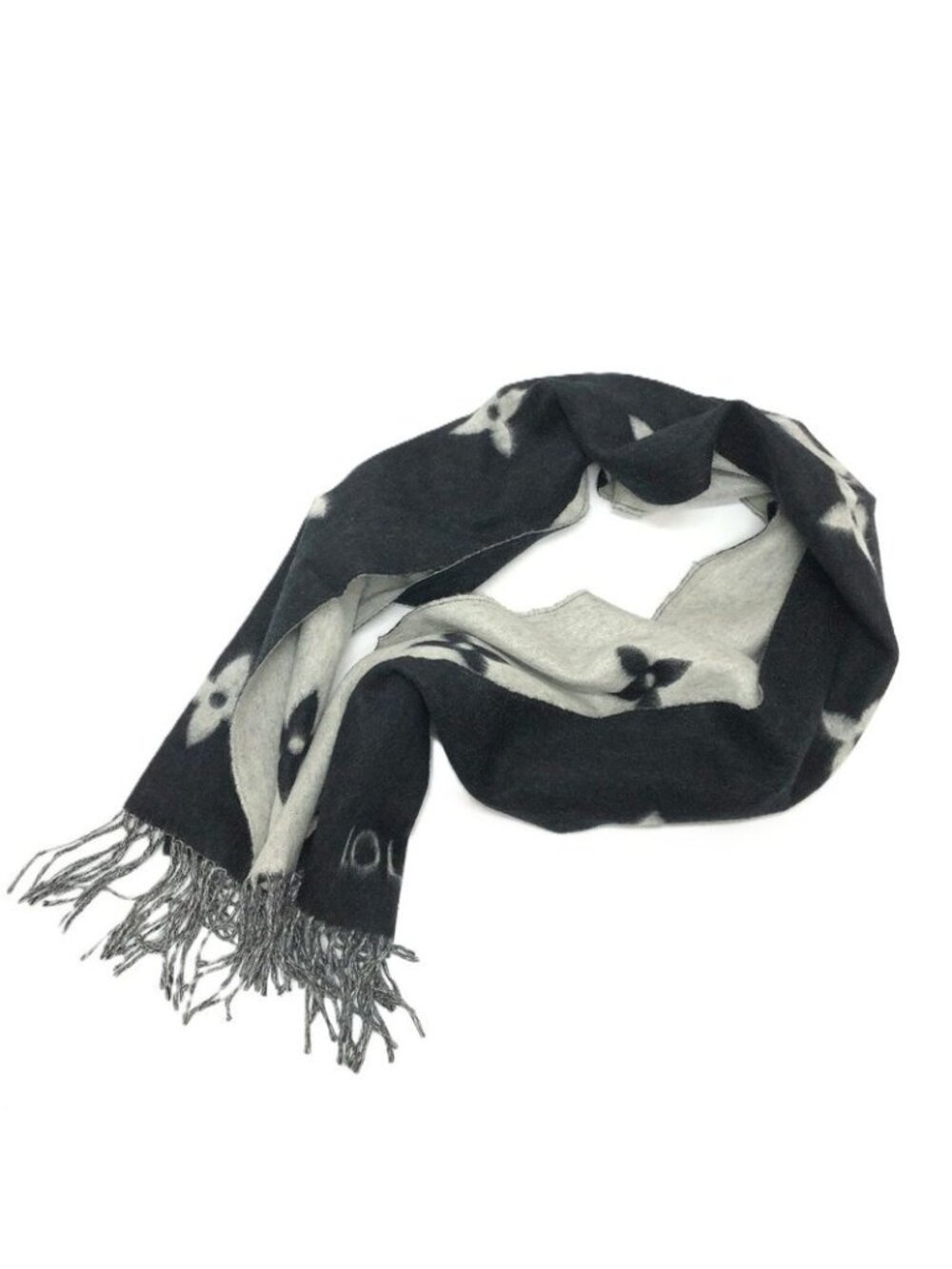 Louis Vuitton Scarf Monogram Reykjavik Cashmere Black - Picture 4 of 9